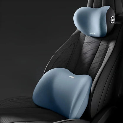 headrest/Waist - car headrest and lumbar support kit memory foam breathable seat cushion neck pillow interior decoration
