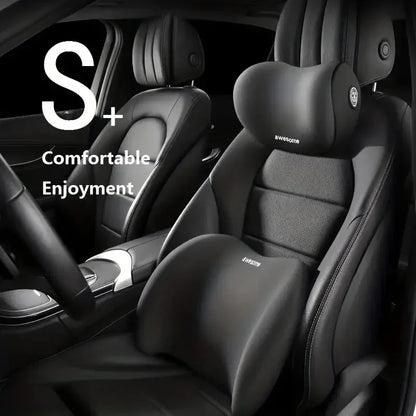 headrest/Waist - car headrest and lumbar support kit memory foam breathable seat cushion neck pillow interior decoration
