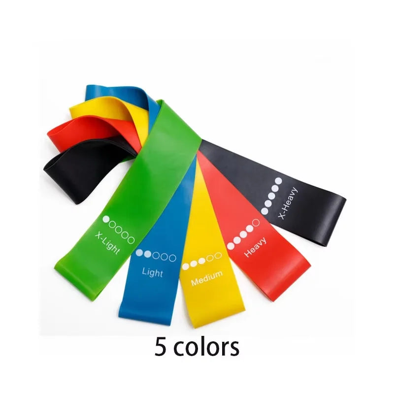 5Pcs Tpe Resistance Bands Fitness Set Rubber Loop Strength Training Workout Expander Yoga Gym Equipment Elastic Portable Pilates