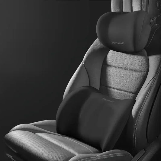 headrest/Waist - car headrest and lumbar support kit memory foam breathable seat cushion neck pillow interior decoration